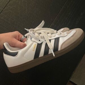 Women’s Adidas Samba White and Black Shoes